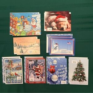 21 Assorted Christmas Cards with Envelopes Set A